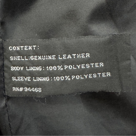 Claiborne Men’s Black Lambskin Leather Jacket Size L Zip Front - Picture 9 of 9